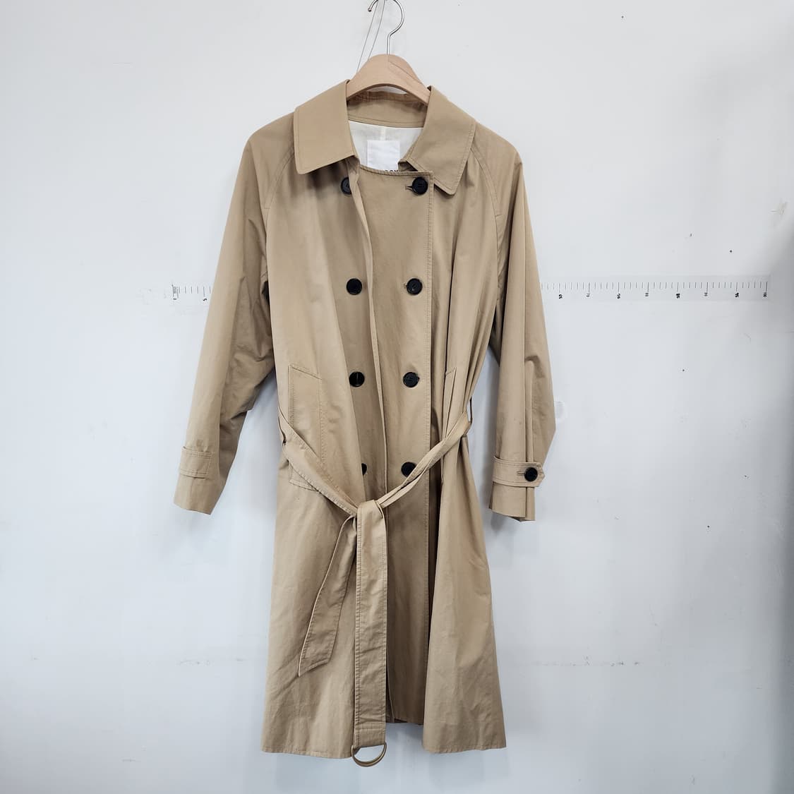 톰보이 베이지 트렌치 코트 더블 버튼 상품이미지5