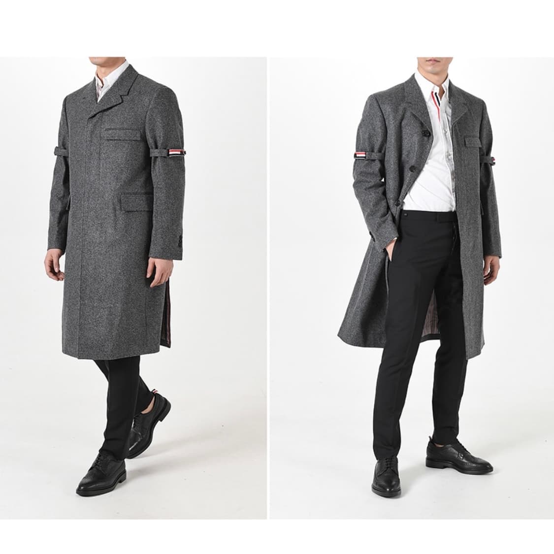 [S+급/2] 톰브라운 울 암밴드 체스터필드 오버 코트 그레이 상품이미지10