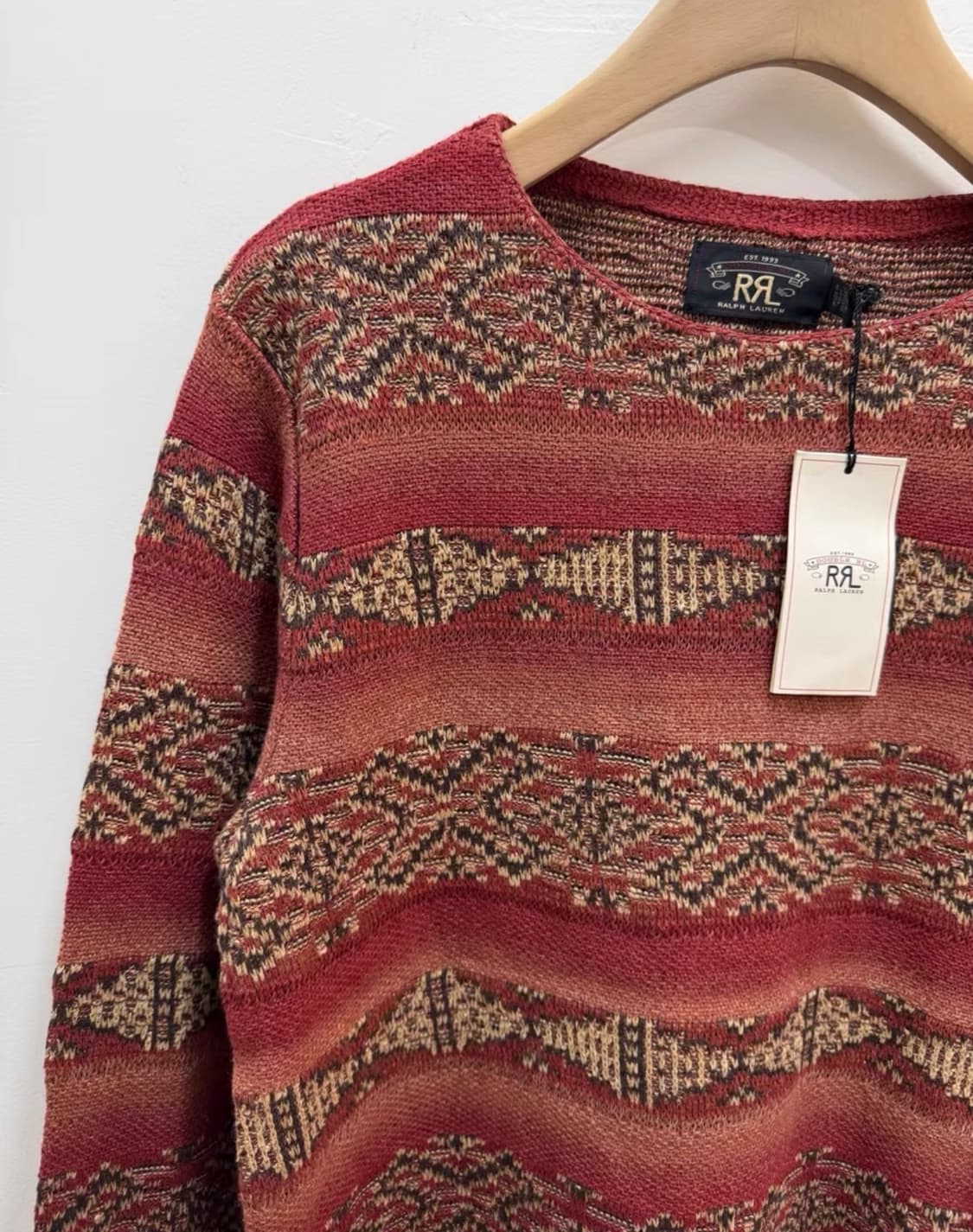 rrl 자카드 라운드 니트   L 상품이미지3