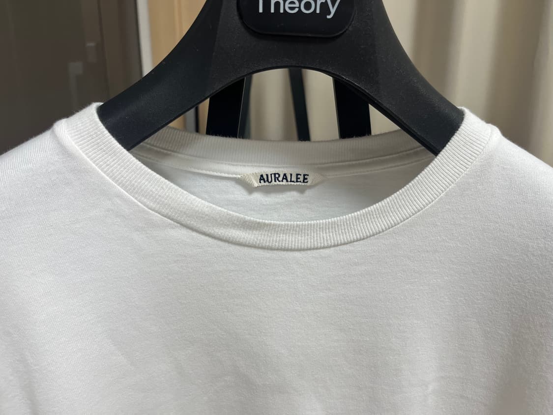 오라리 / 러스터 플레이팅 L/S 티셔츠 화이트 / 3사이즈 상품이미지2