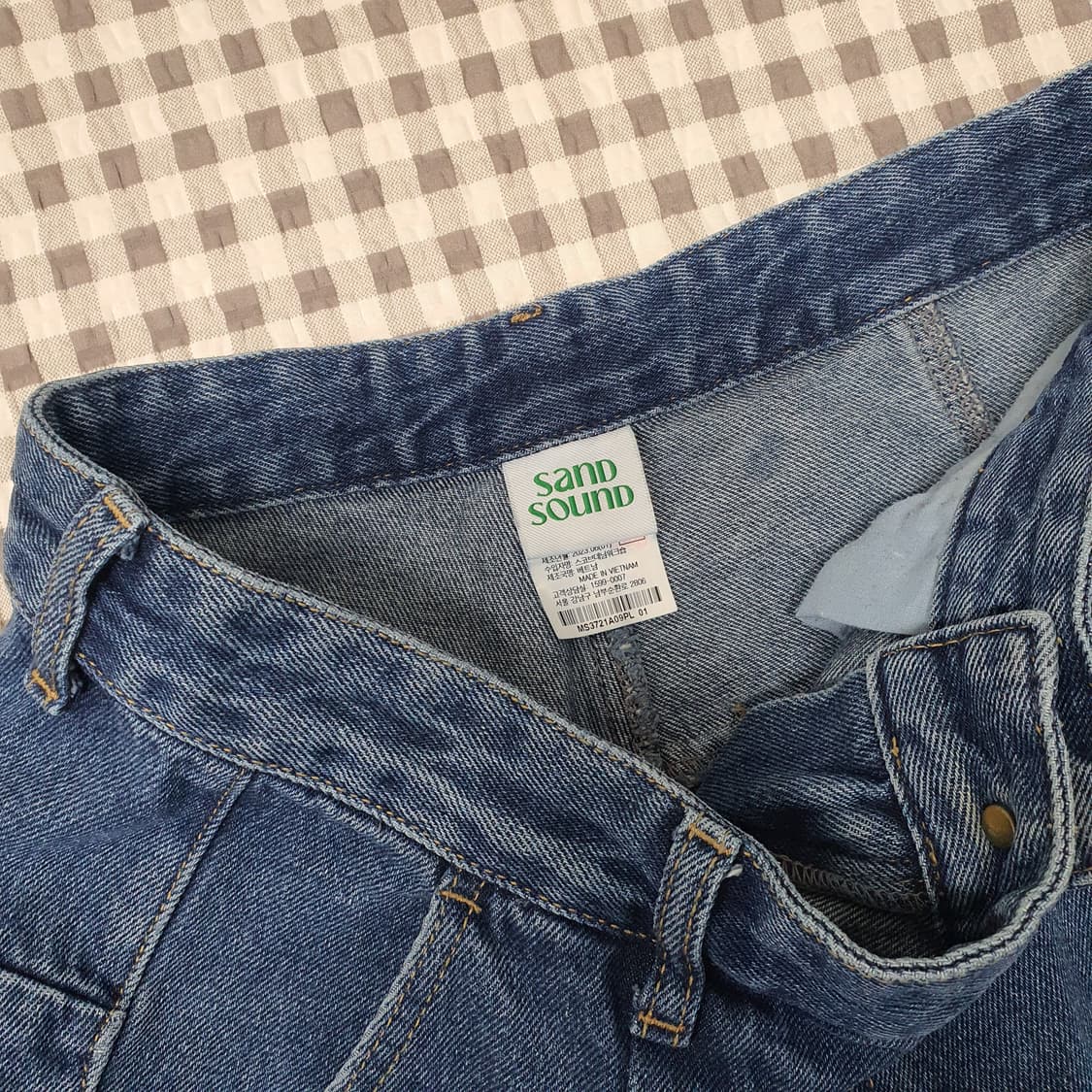 샌드사운드 와이드 데님 청바지 남자30 상품이미지2