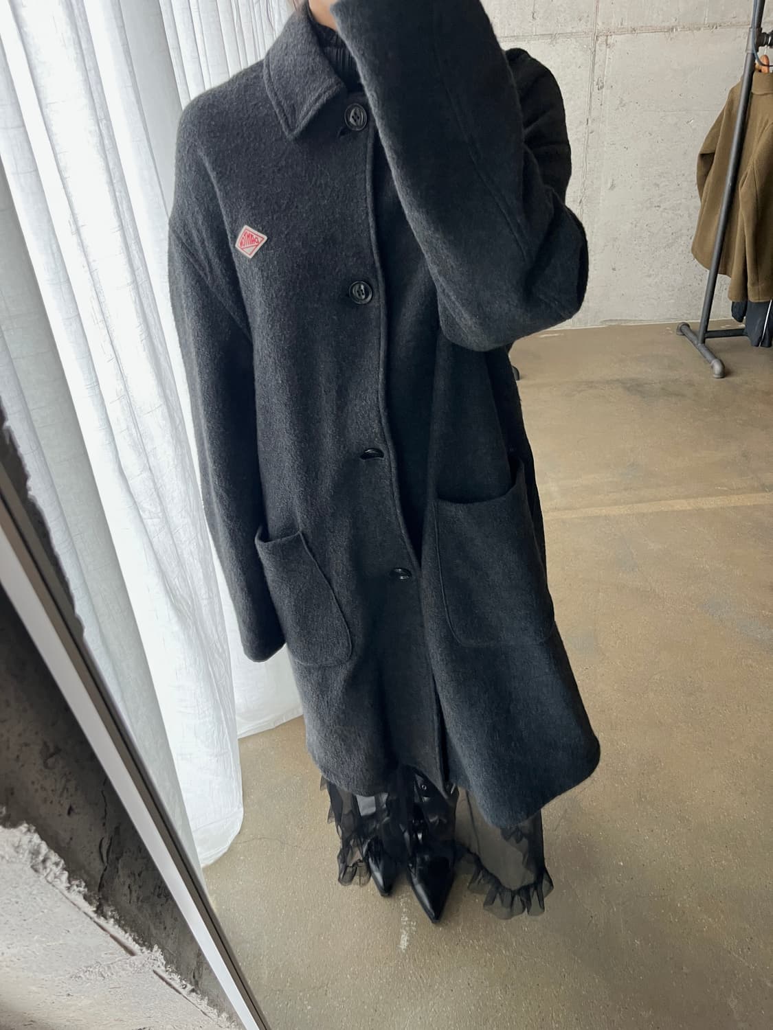 Danton 단톤 라이트 롱 코트 다크그레이 38 상품이미지5