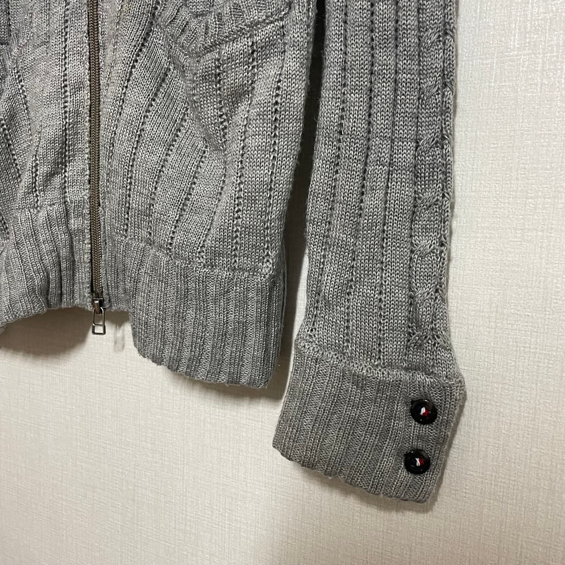 JAPANESE VINTAGE GRAY KNIT ZIP UP 상품이미지6