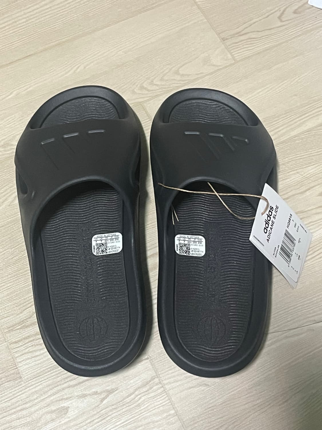 아디다스 아디케인 슬리퍼 블랙 250 새상품 상품이미지1