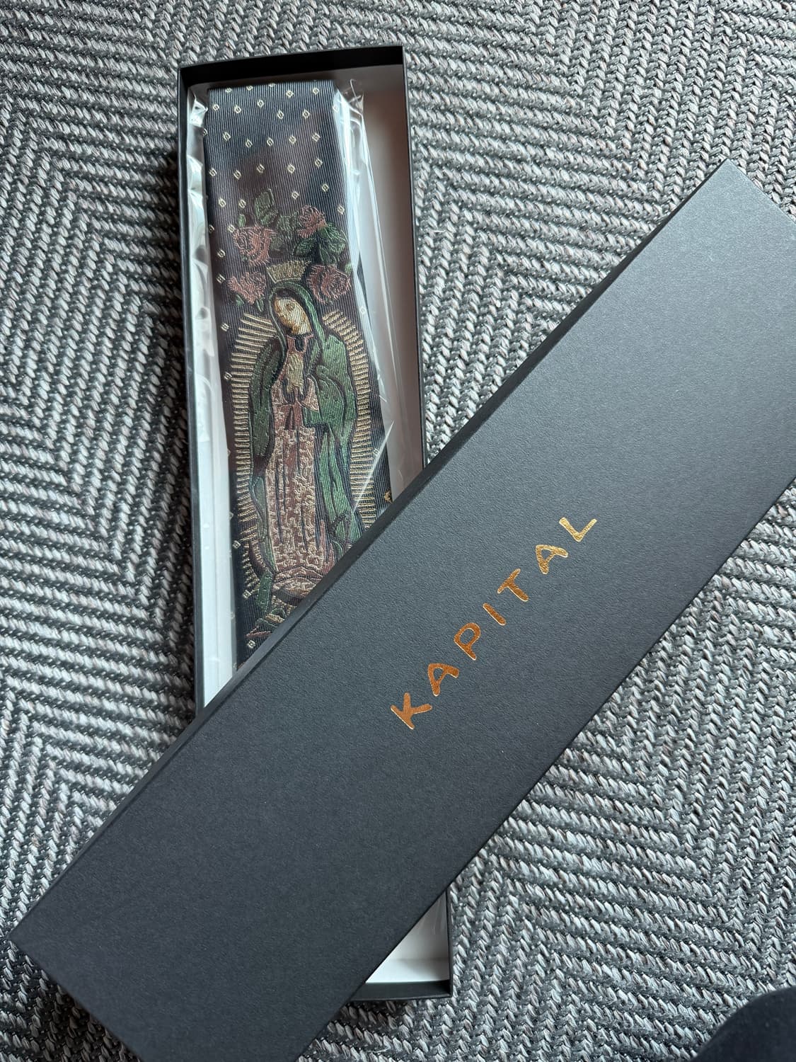  Kapital Silk Twill Maria Tie Black 상품이미지4