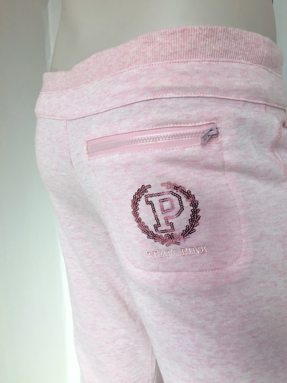 Pink Mélange Stitch Detail  Long  Pants 상품이미지4