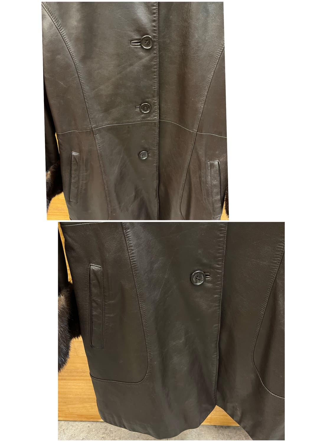 밍크퍼 양가죽 레더 가죽 자켓 #csz2852 상품이미지8