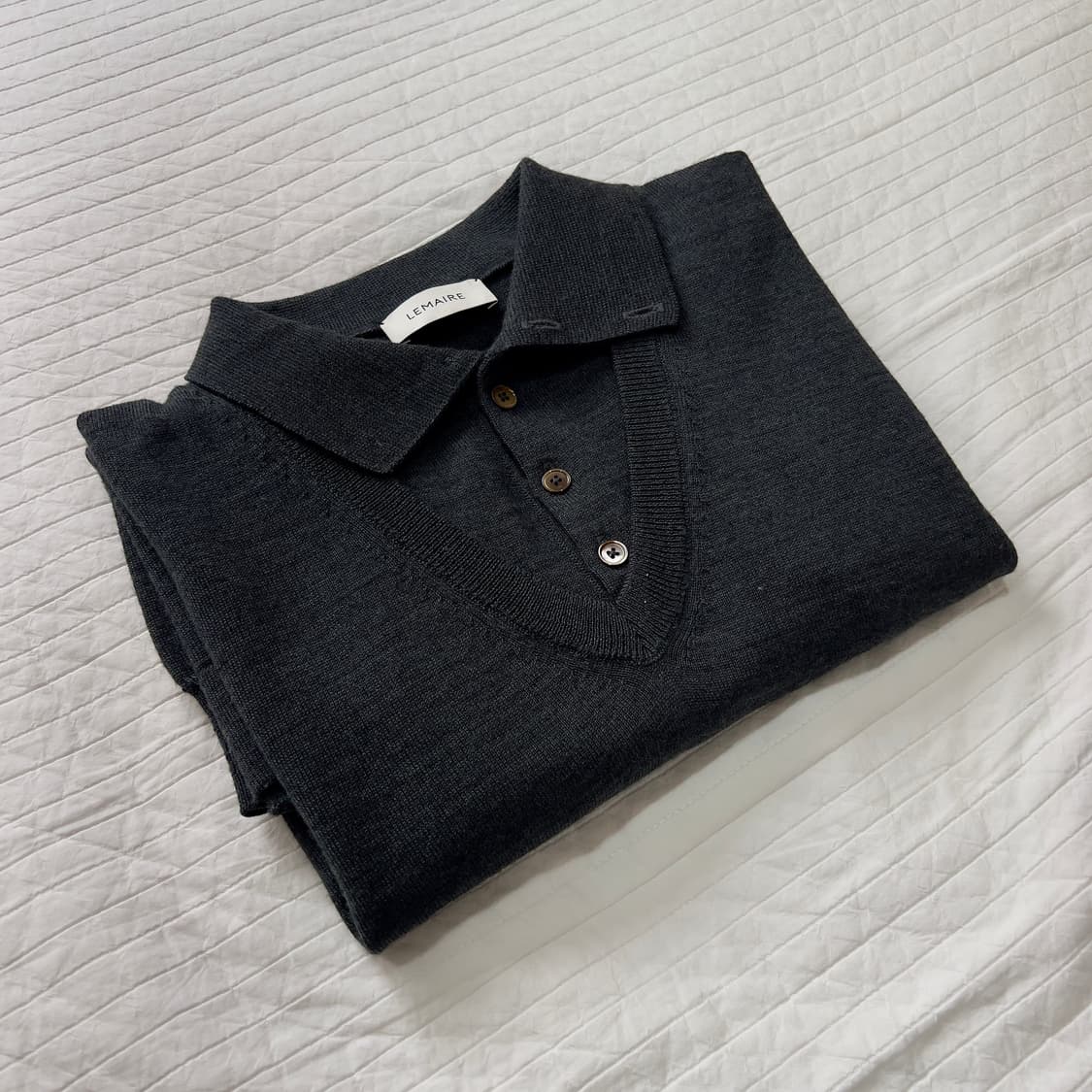 [르메르] 더블레이어드 PK니트/S사이즈/블랙 상품이미지1