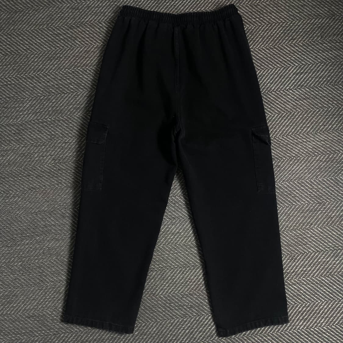 빈티지 루즈핏 데님 카고 팬츠 블랙o 4838 상품이미지4