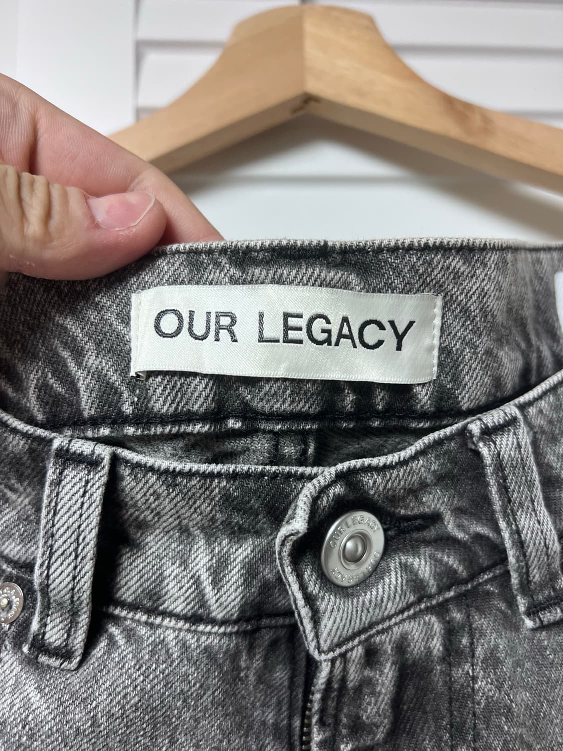 [33] 아워레가시 써드컷 데님 블랙 그레이 상품이미지3