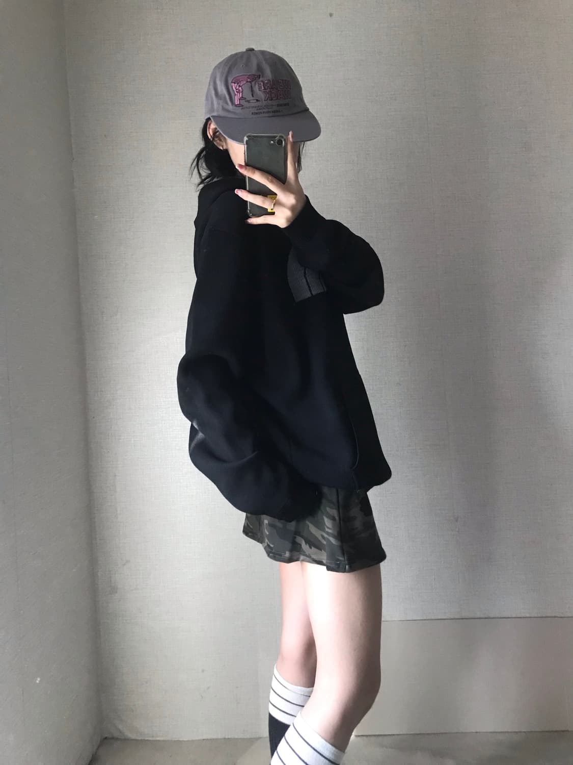 노페 빅로고 와플 후드티 상품이미지5