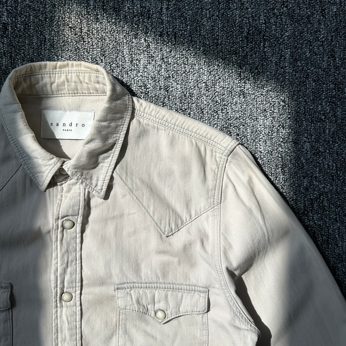 산드로 웨스턴 베이지 셔츠 상품이미지2