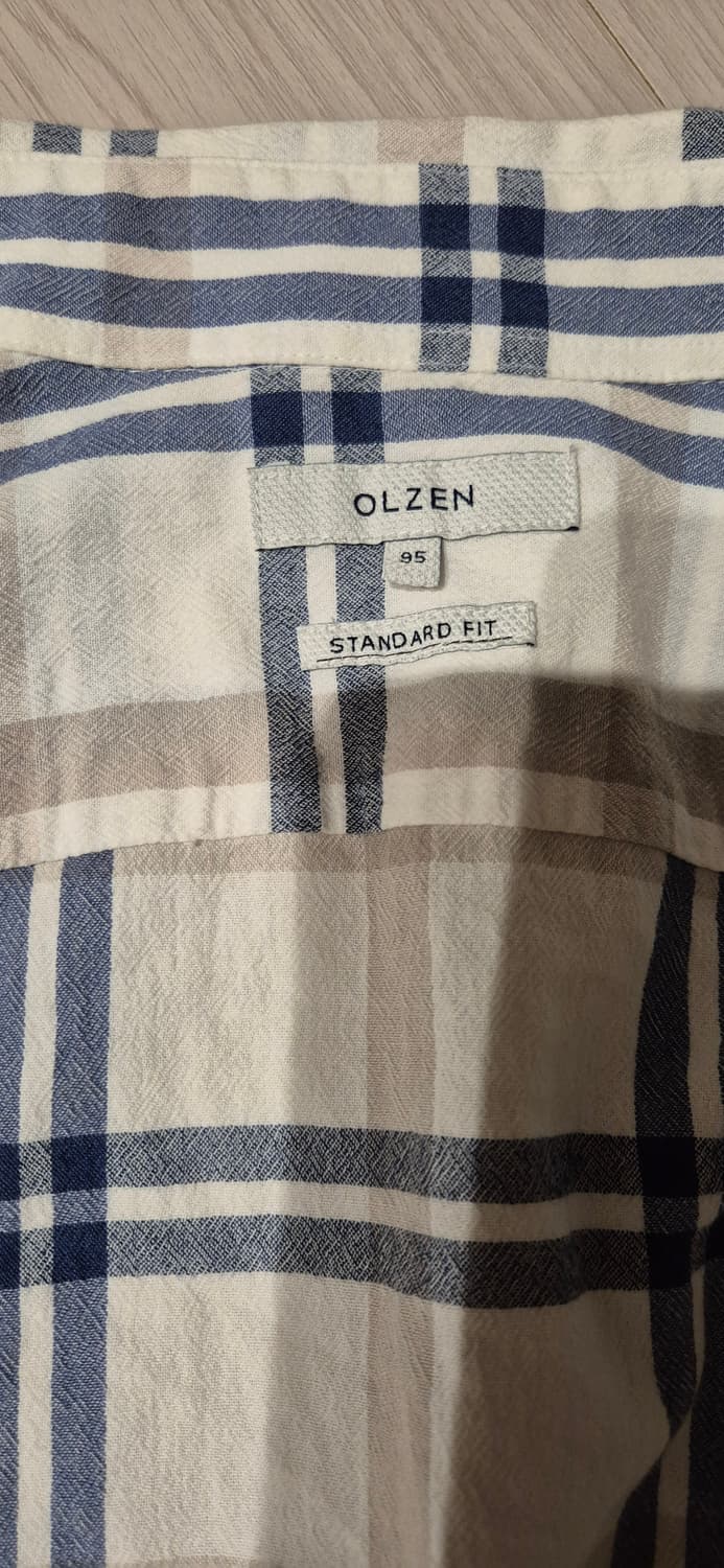 올젠 체크 반팔 와이셔츠 95 상품이미지7