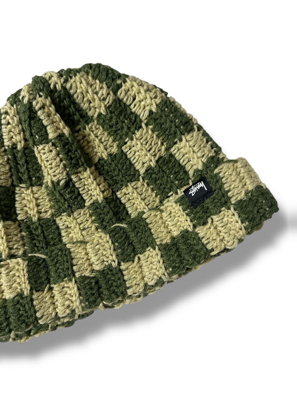 [스투시]stussy crochet checker beanie olive 상품이미지3