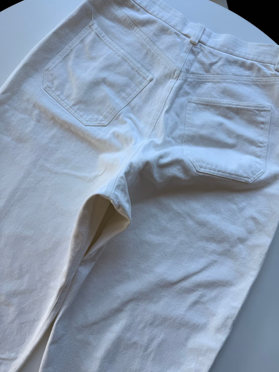 STU 와이드 코튼 팬츠 크림 상품이미지7