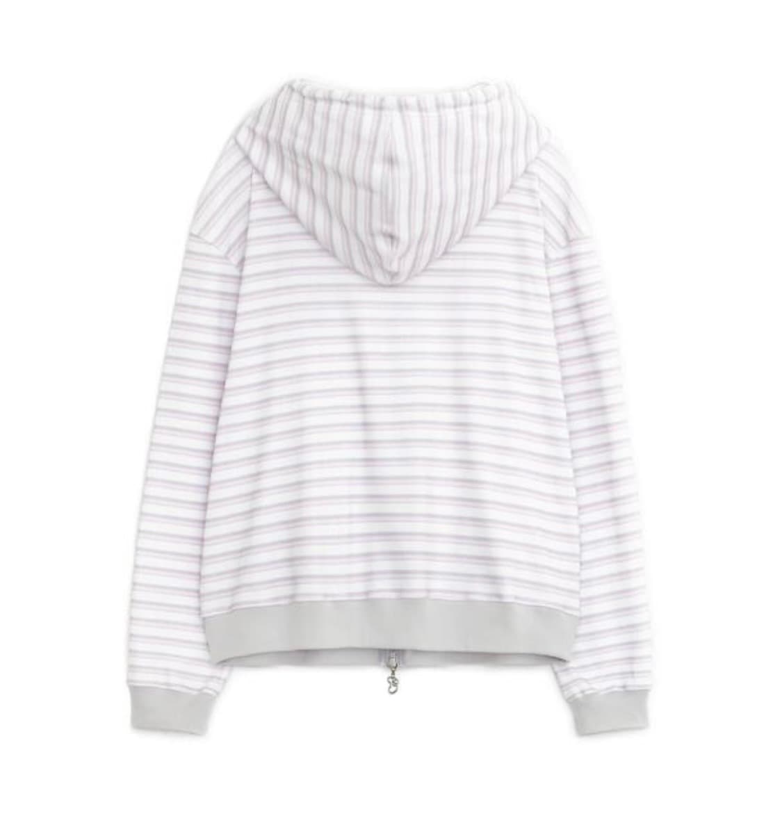 Stripe Korilakkuma hoodie zip-up (Pink) 상품이미지2