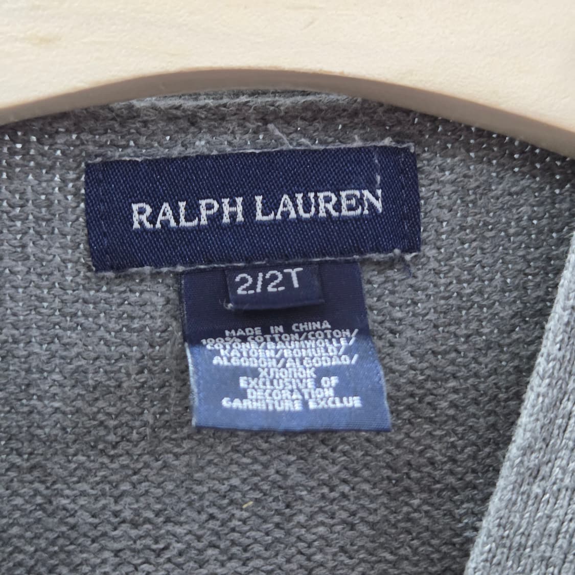 폴로랄프로렌 키즈 가디건 2T 상품이미지3