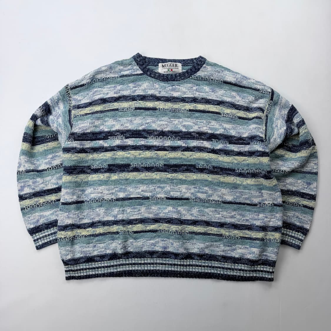 mugger 멀티컬러 패턴 케이블 니트 상품이미지1