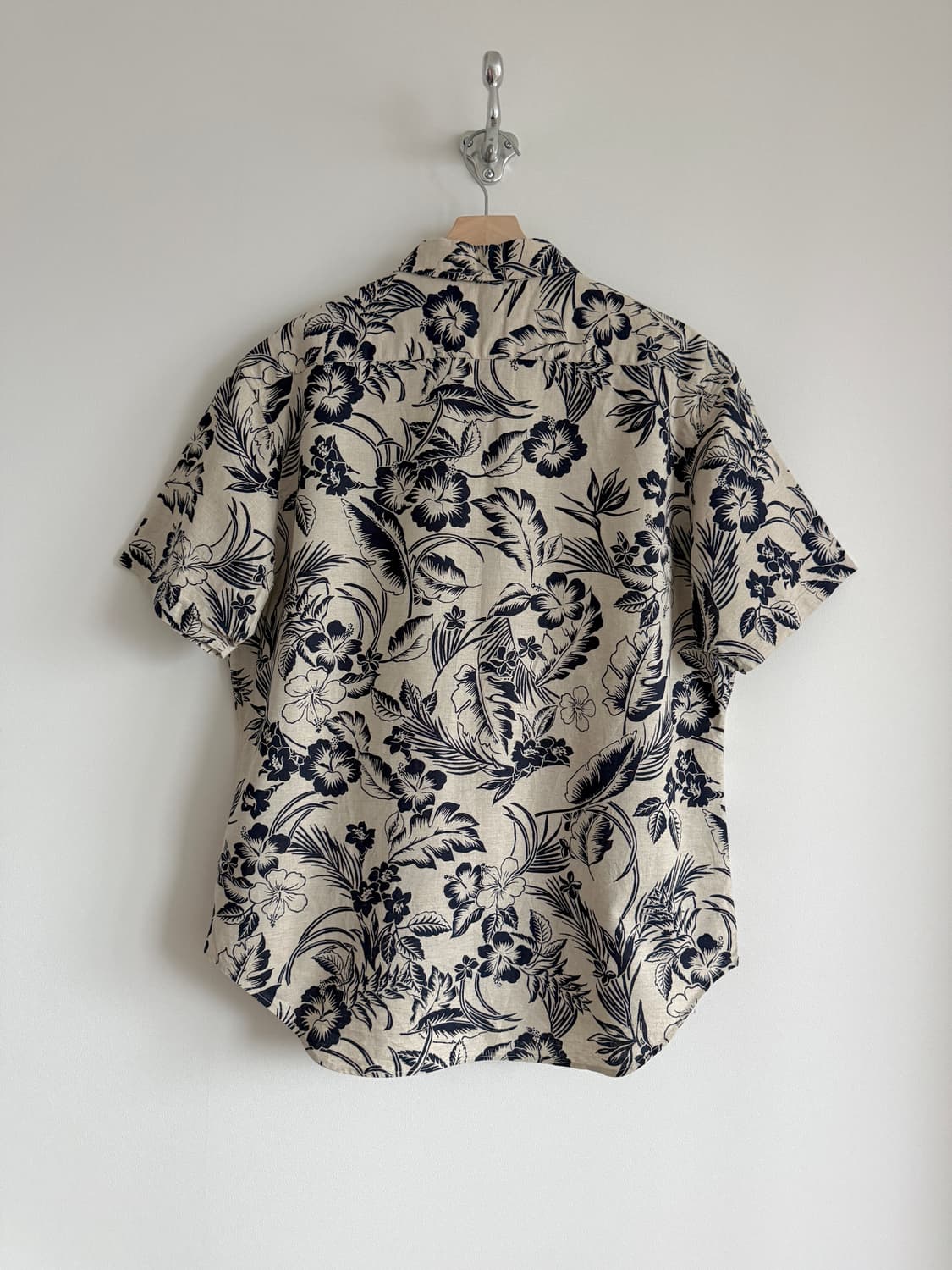 쇼트(SHOTT) 코튼&린넨 하와이안 셔츠(JAPAN, 거의 새제품) 상품이미지4