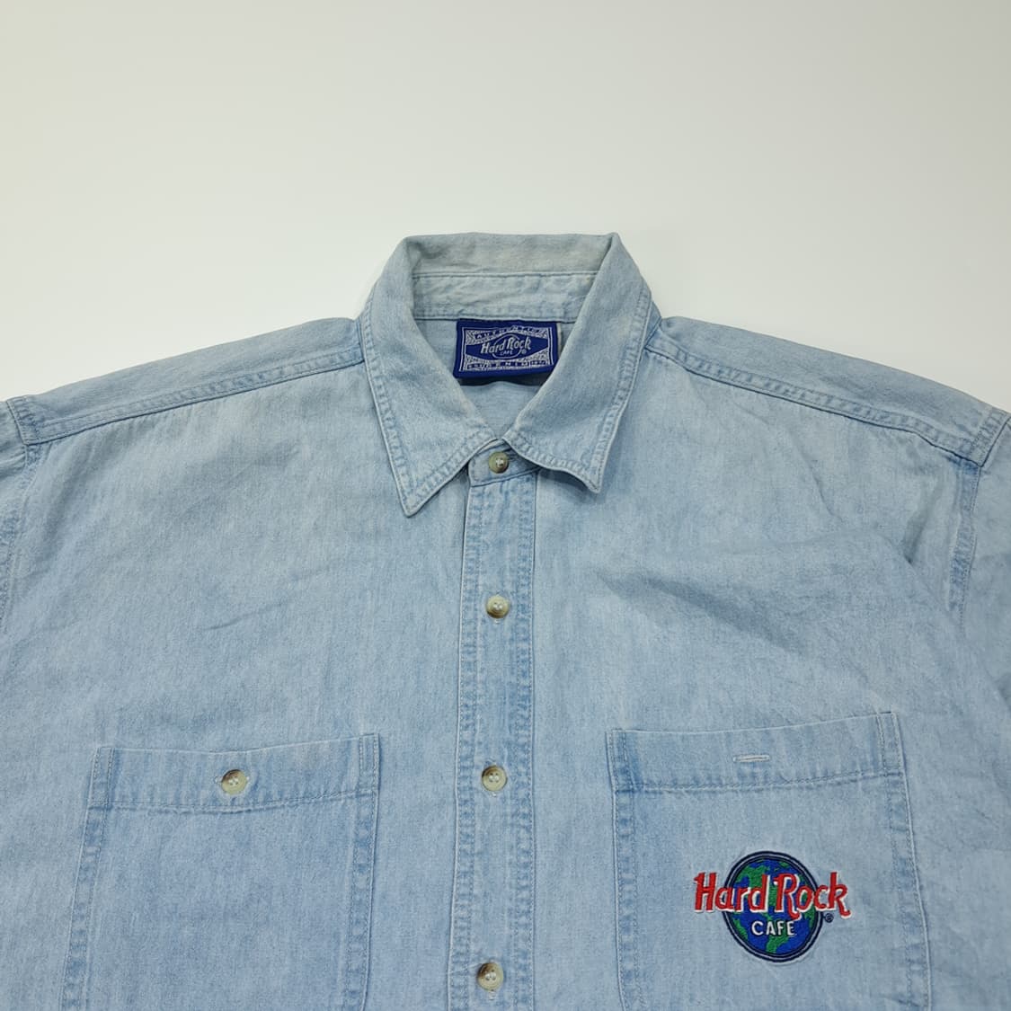 CL599 L 하드락카페 90s 머틀 비치 All Is One 데님셔츠 상품이미지2