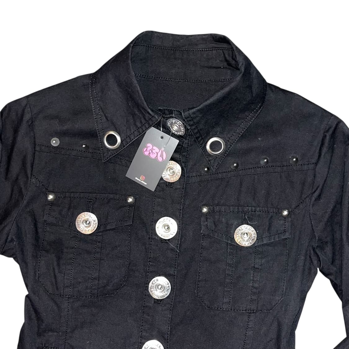 d.i.a 다이아 십자참 자수 스터드 자켓 갸루y2k펑크 상품이미지3