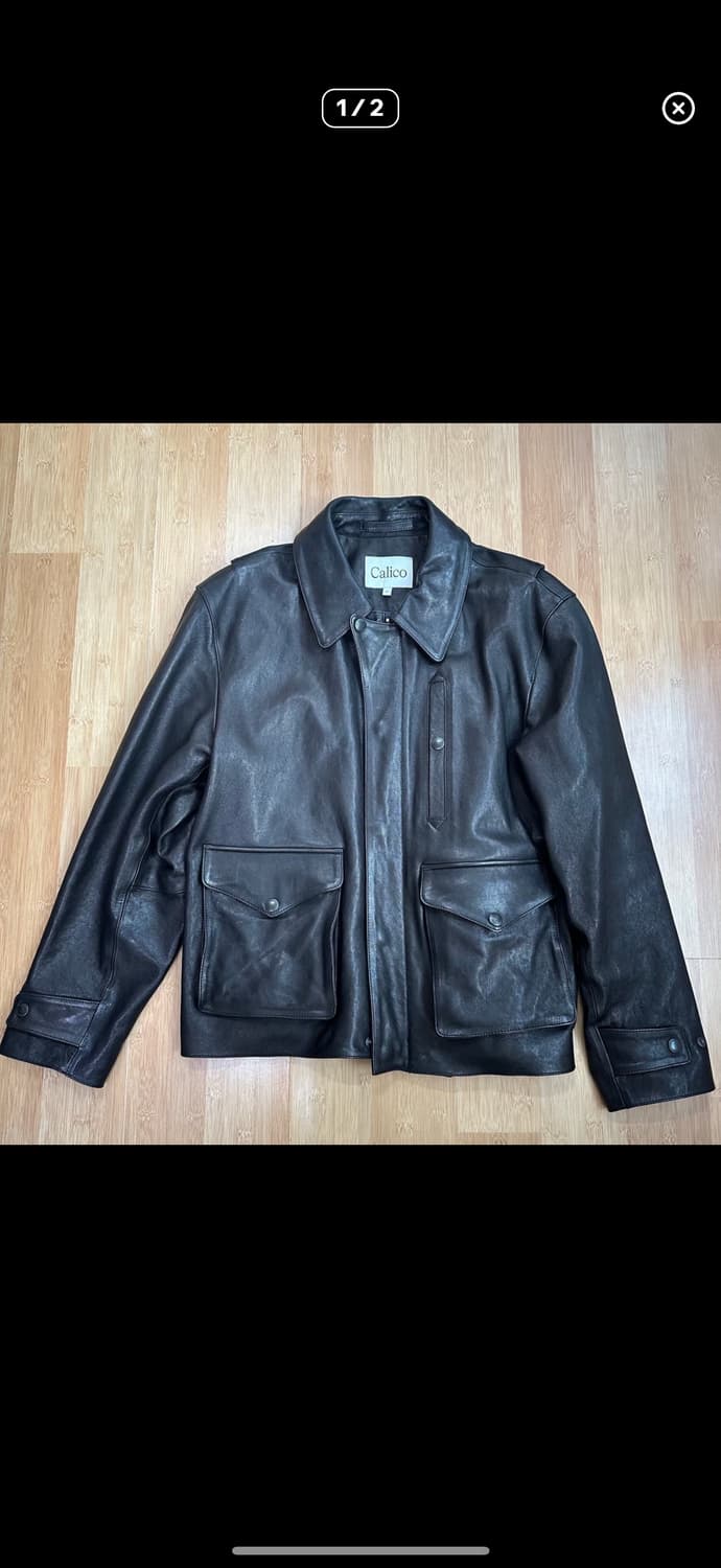 칼리코 레더 자켓 m 상품이미지2