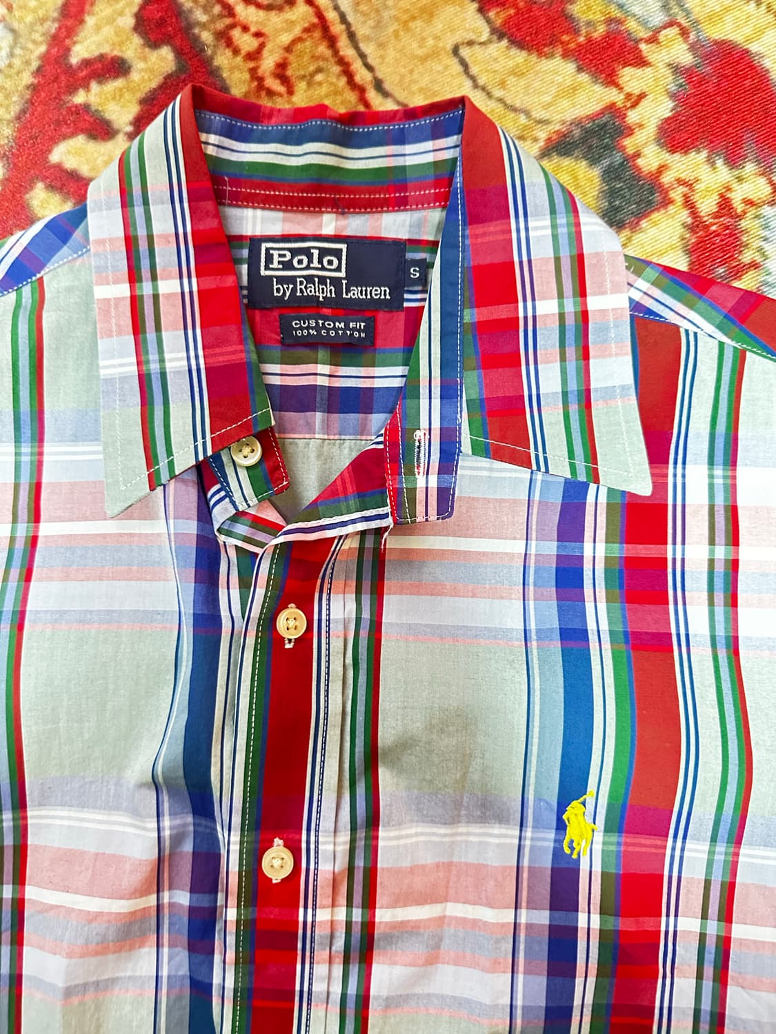 폴로 랄프로렌 체크 스트라이프 반팔 셔츠 상품이미지2