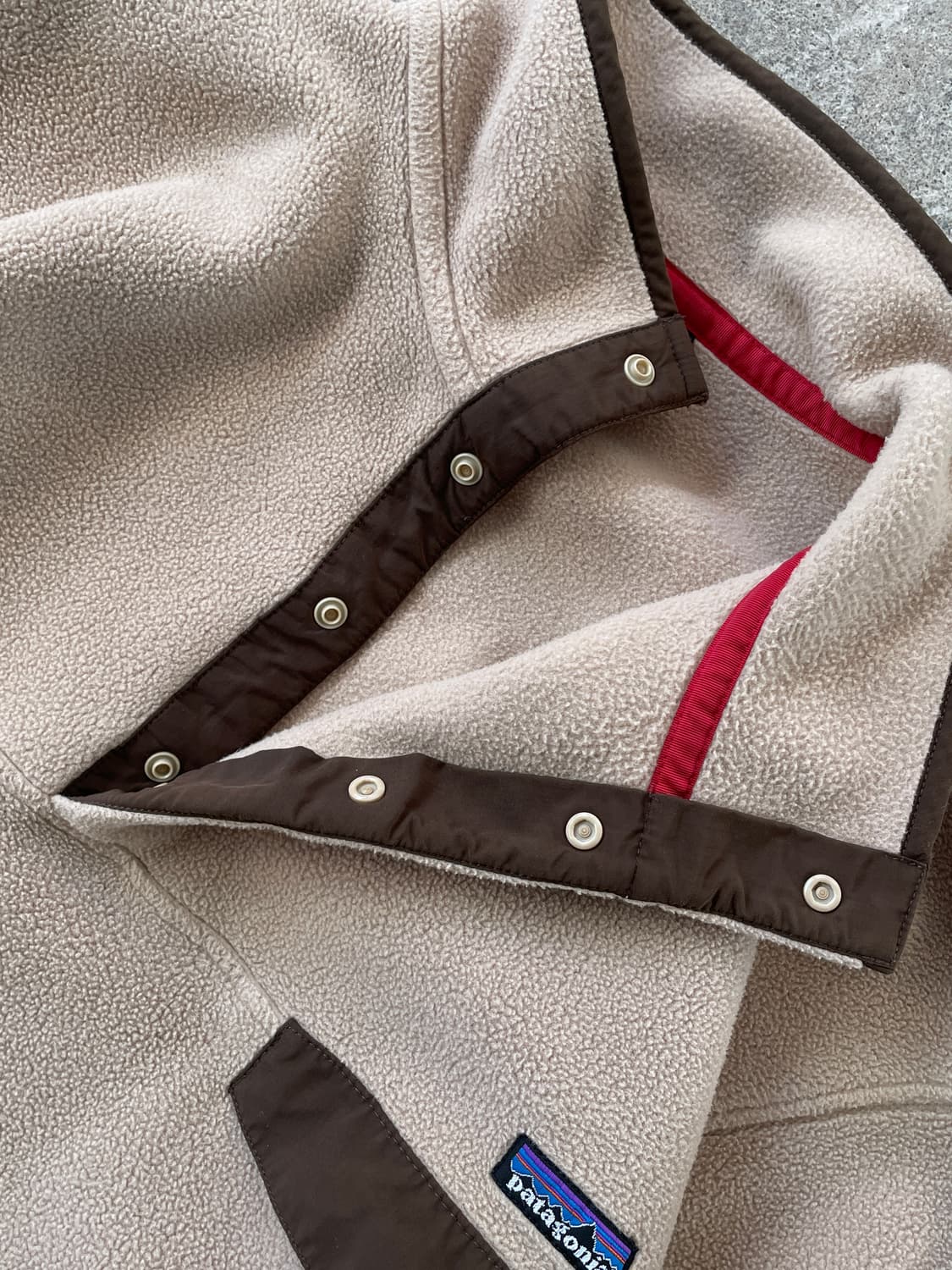 Patagonia Synchilla Beige Brown Snap-T 상품이미지6