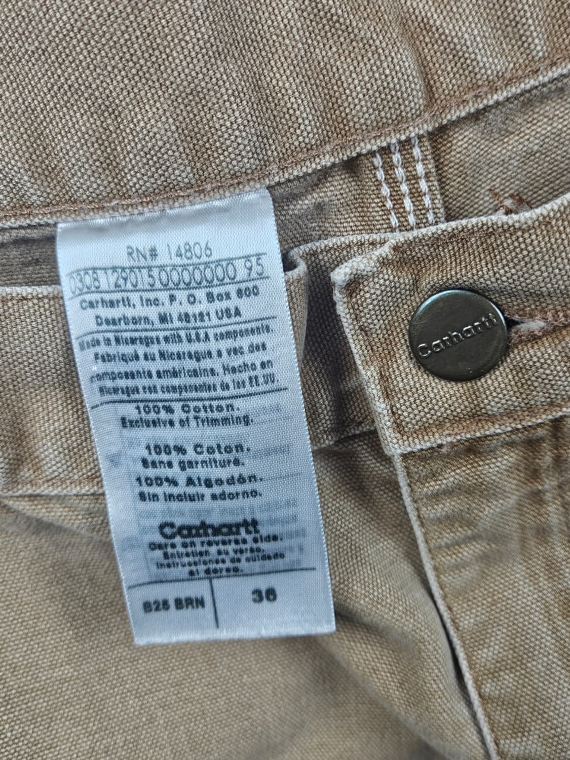 칼하트 덕캔버스 카펜터 쇼츠 반바지 커스텀 ( 36" ) / 12025 상품이미지7