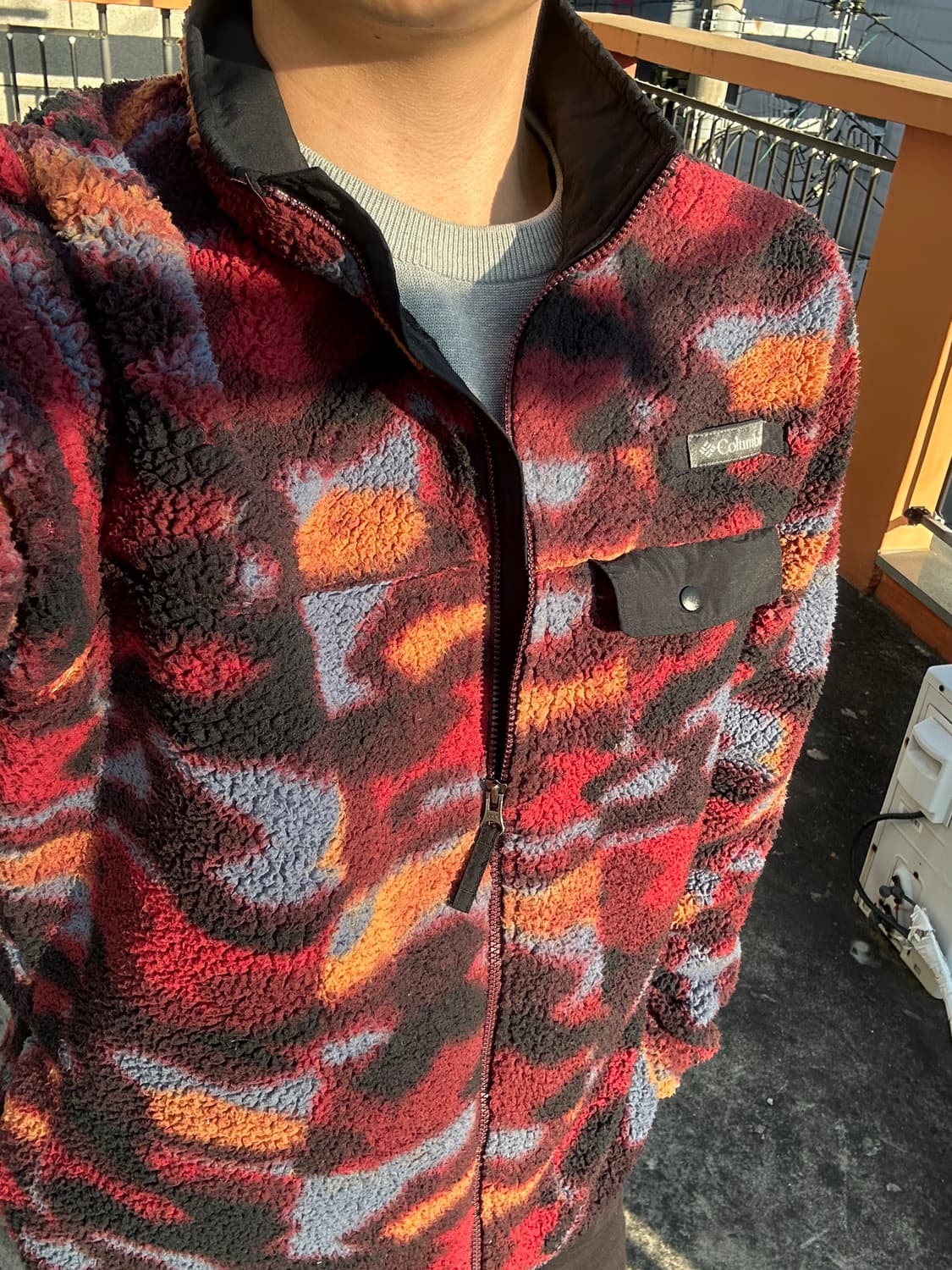 콜롬비아 컬럼비아 퍼플 카모 후리스 플리스 뽀글이  XL  상품이미지1