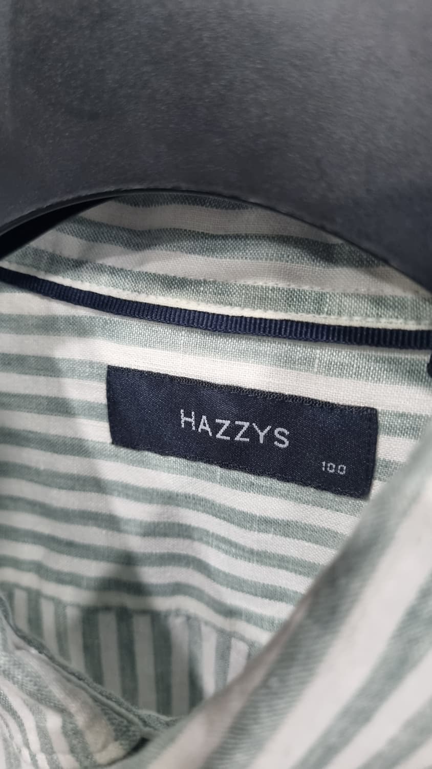 HAZZYS) 헤지스 깔끔한 스트라이프 린넨(마) 셔츠 100 상품이미지2