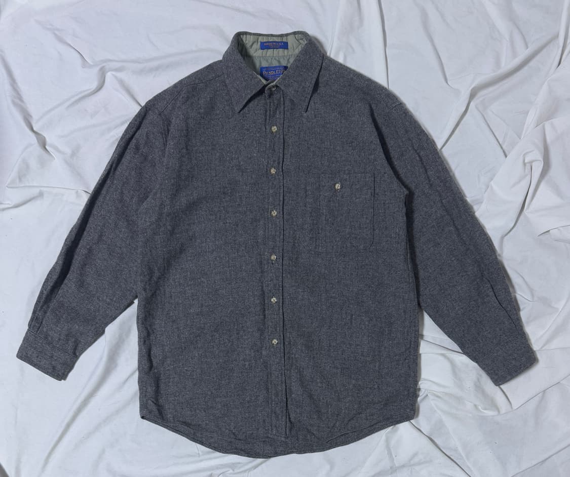 Usa 펜들턴 엘보 패치 울 셔츠 상품이미지2