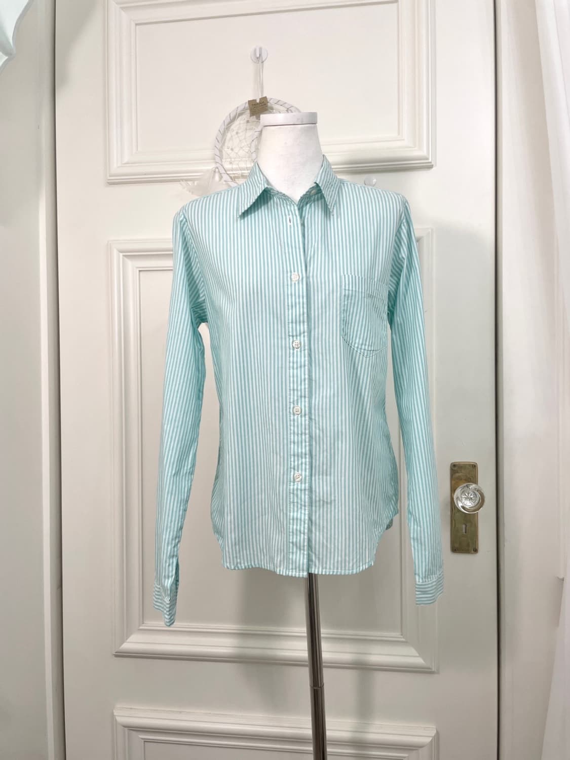 mint stripe basic line shirt(size-L) 상품이미지1