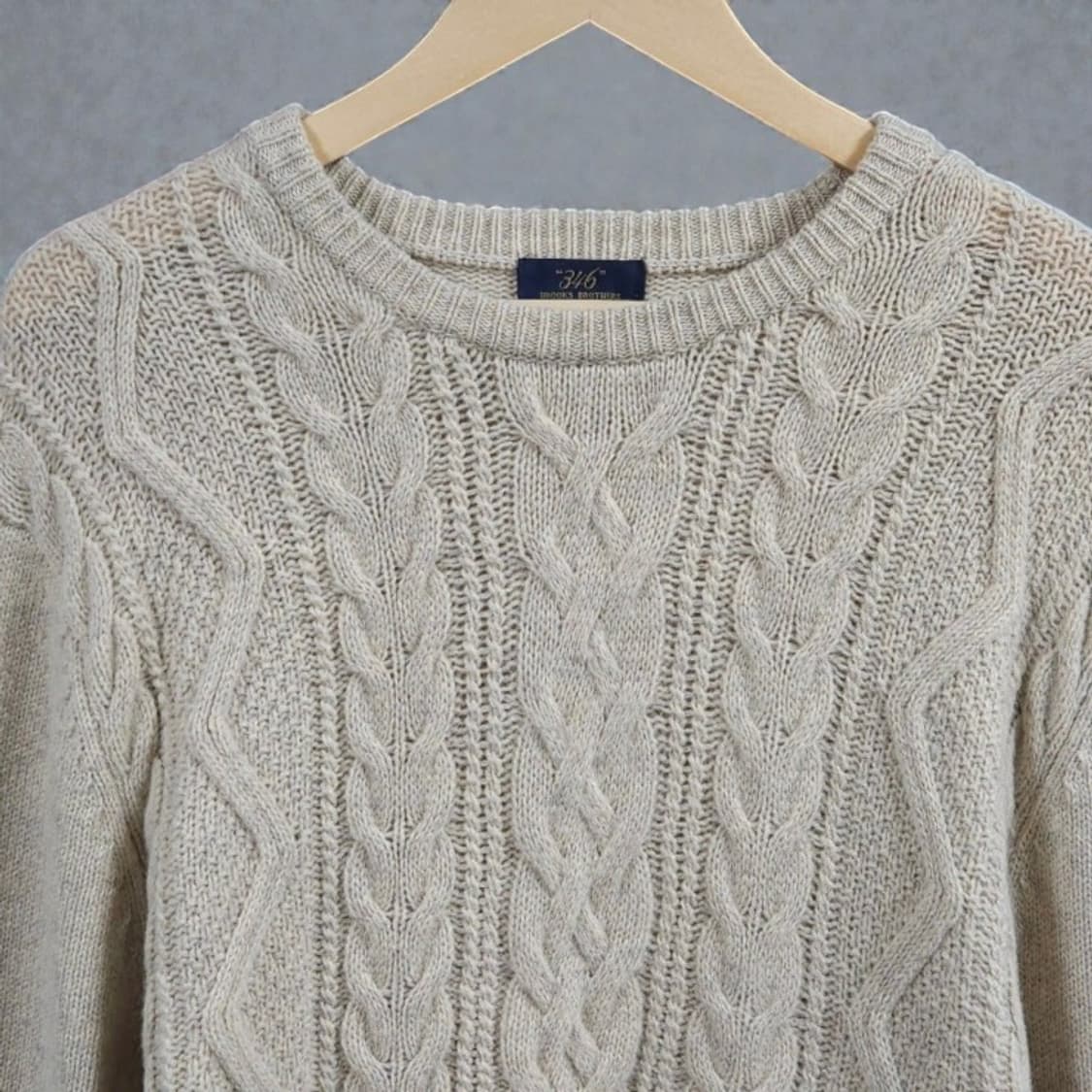 110)BROOKS BROTHERS 브룩스브라더스 케이블 니트 베이지 상품이미지2