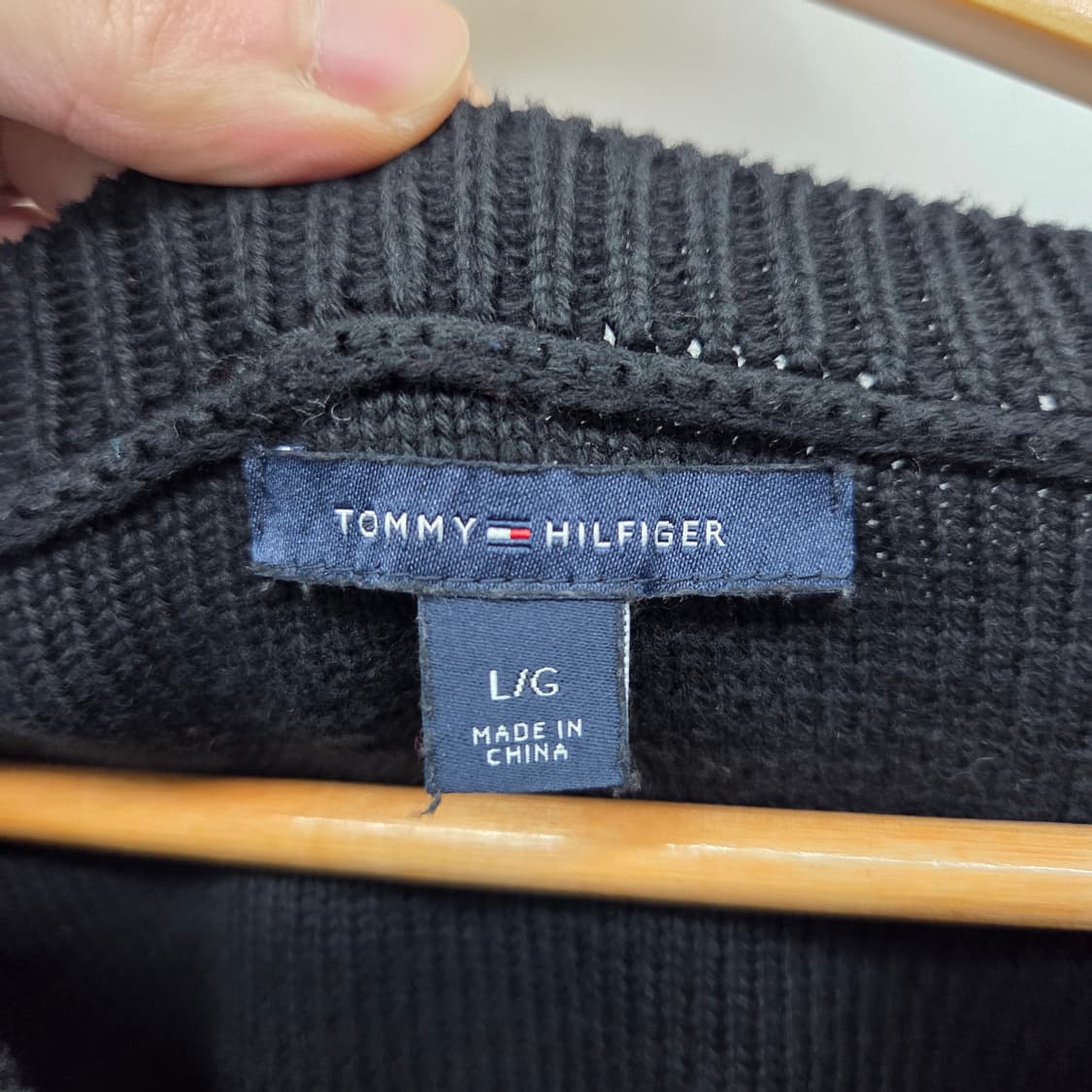 타미힐피거 블랙 프릴 니트 여L 상품이미지3