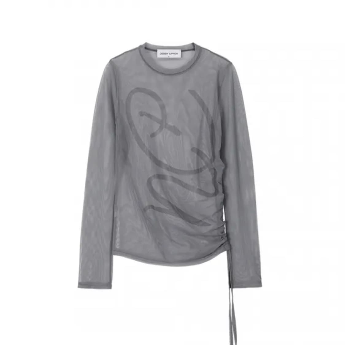 데비어퍼 ELVES MESH STRING TOP_GRAY 상품이미지2