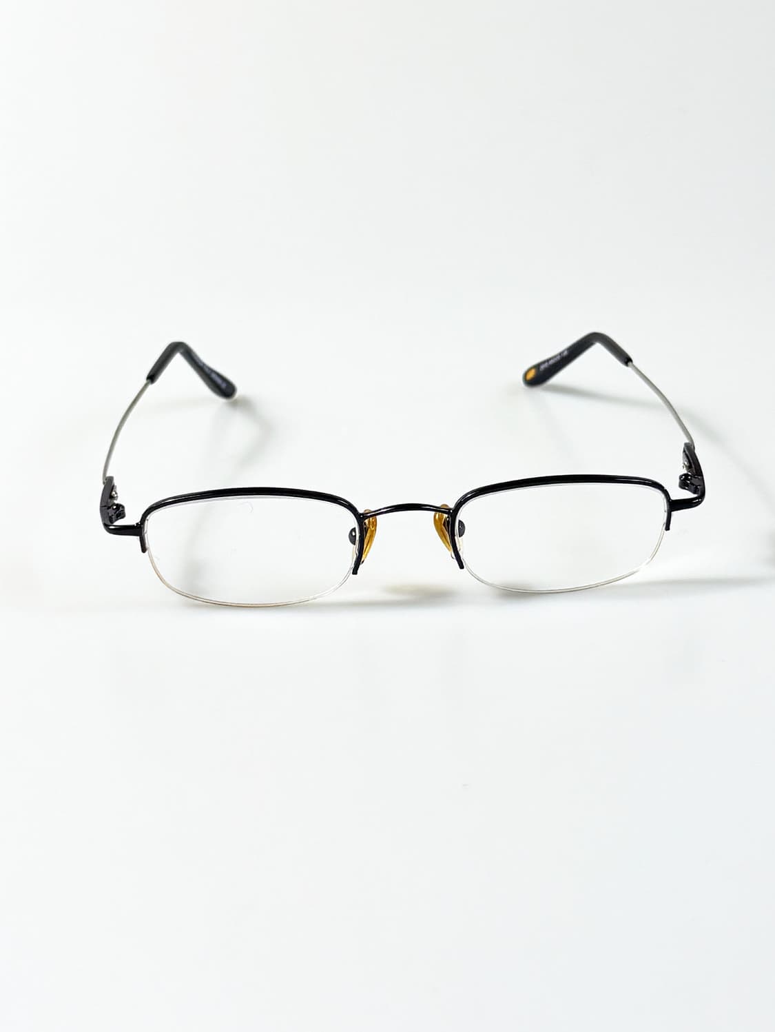 90s TITANIUM OPTICAL 티타늄 스퀘어 반무테 빈티지 안경 상품이미지2