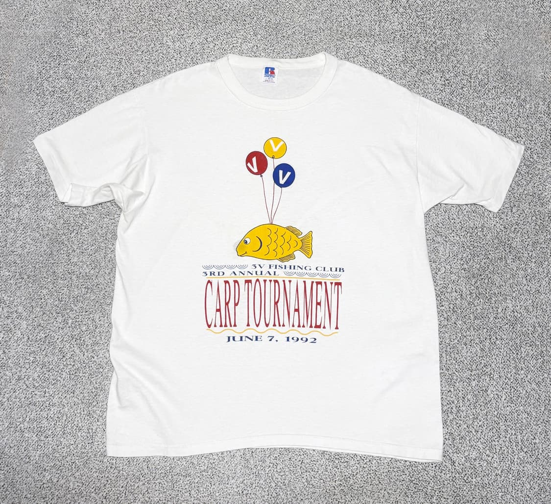 90s 빈티지 러셀 애슬틱 CARP TOURNAMENT 3주년 티셔츠 상품이미지1