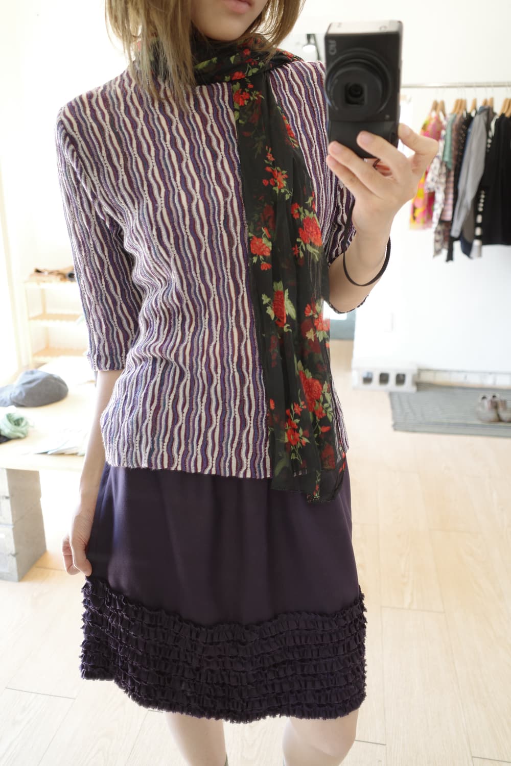 Pleats purple top 상품이미지5