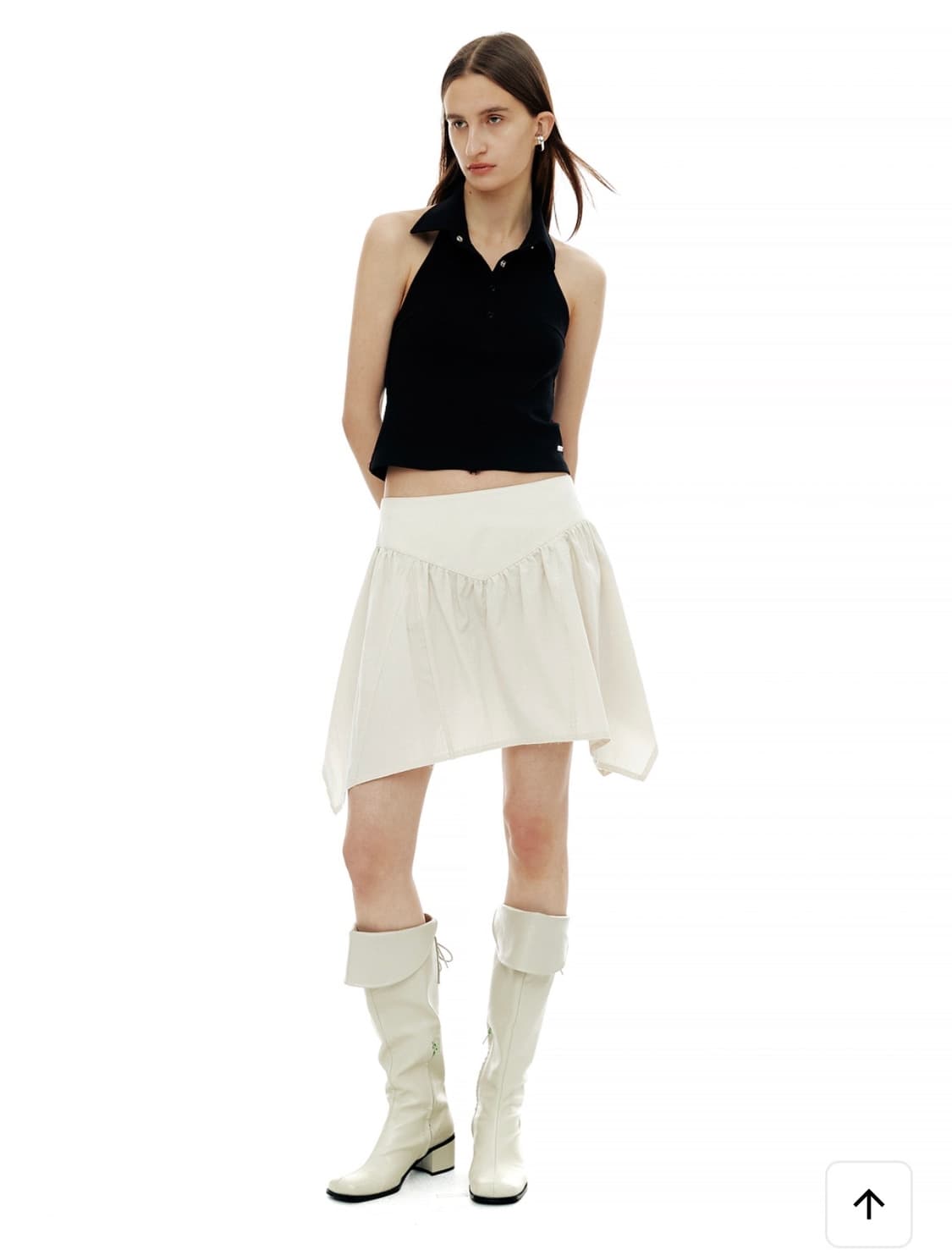 세릭 ASYMMETRIC INCISION SKIRT 언밸런스 스커트 상품이미지2