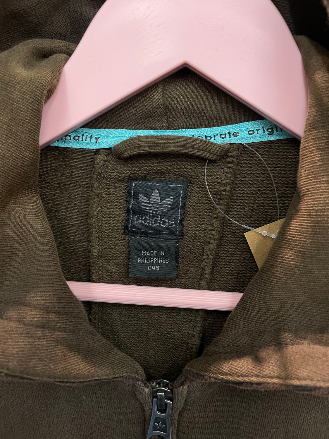 Adidas 아디다스 브라운 민트 트레포일 후드집업 상품이미지9