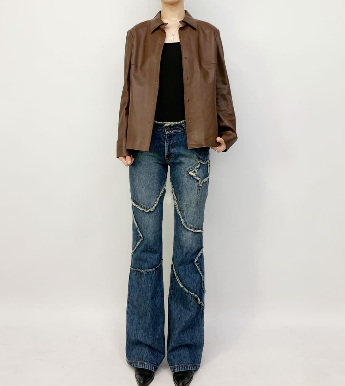 TRANS WORK 레더 셔츠 자켓 상품이미지2