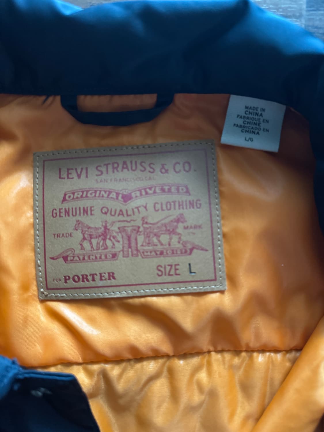 요시다 포터 X 리바이스 트러커 자켓 L 아이언 블루 상품이미지2