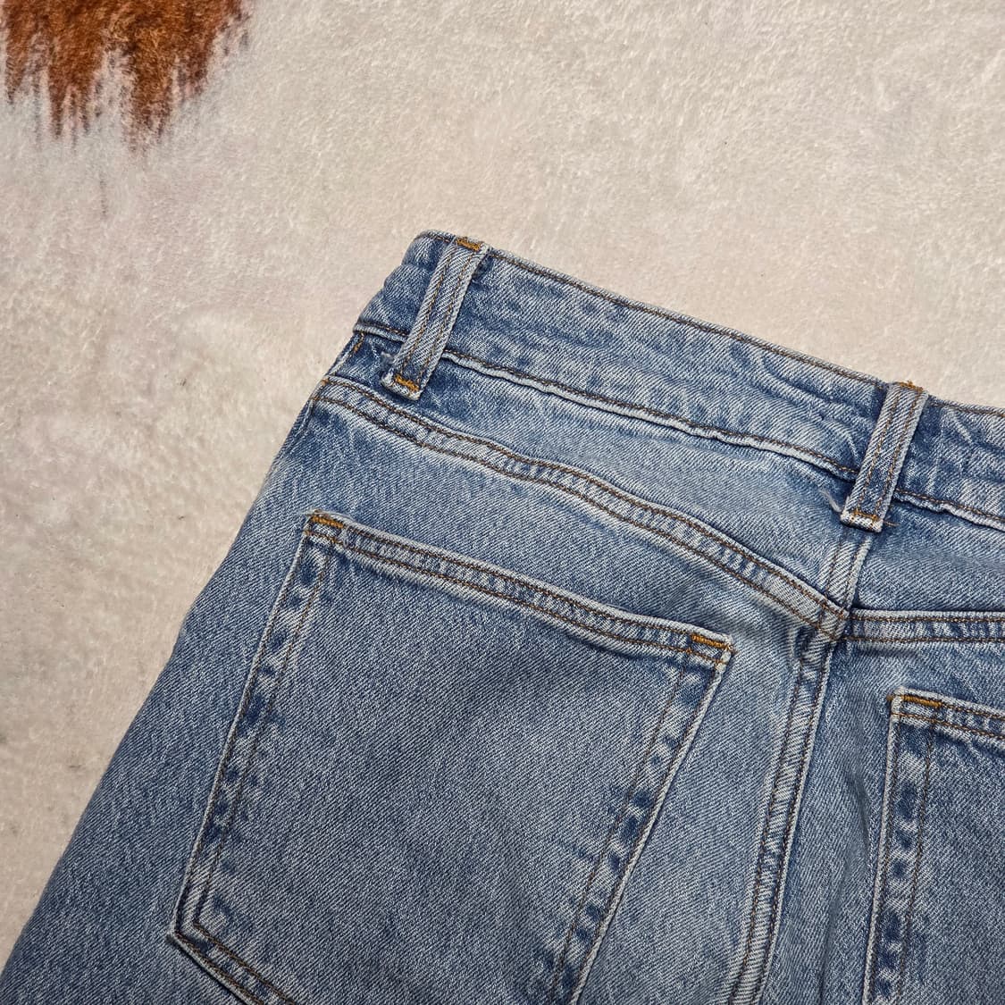 h&m 연청 데님 와이드 팬츠 상품이미지5