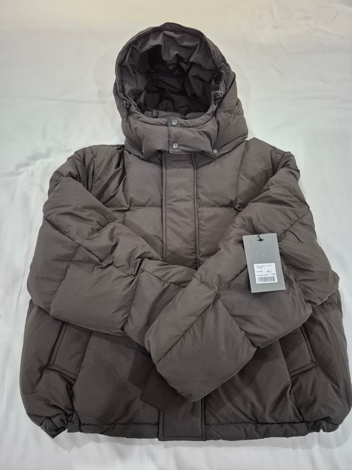 25FW 벨리에 크로스라인 후디스 구스다운 딥브라운 상품이미지5