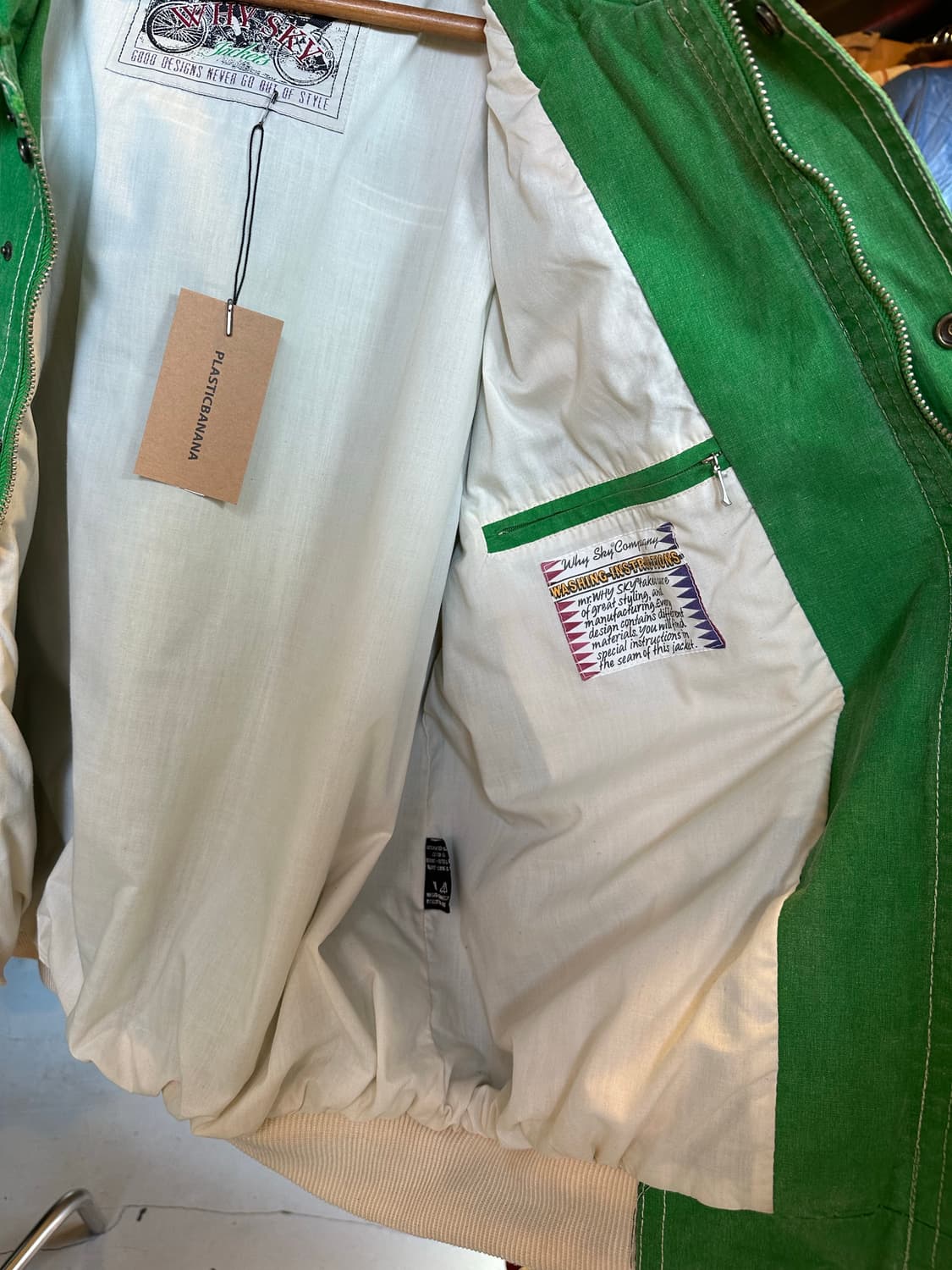 90s Why Sky 후드 바시티 자켓 상품이미지9