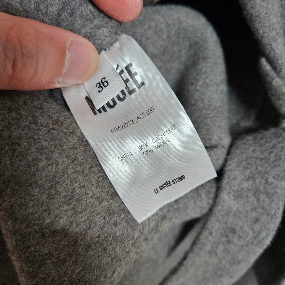 36 뮤제 미니멀 울 캐시미어 롱코트 상품이미지9