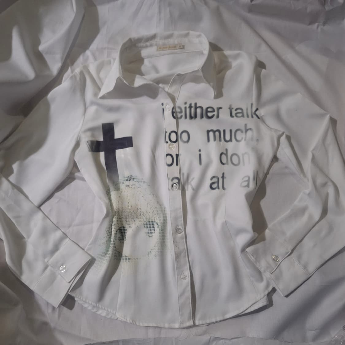 Talk too much shirts y2k 셔츠 상품이미지1