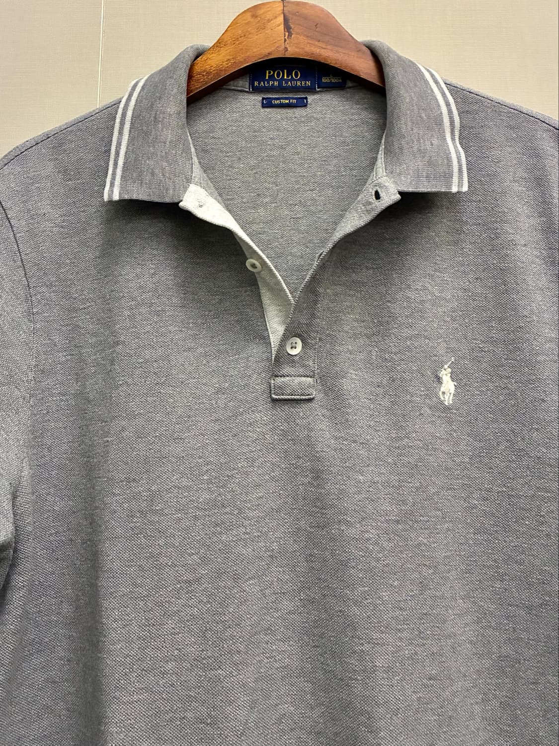 (L)POLO 폴로랄프로렌 코튼 헤더그레이 반팔 PK카라티셔츠 상품이미지4