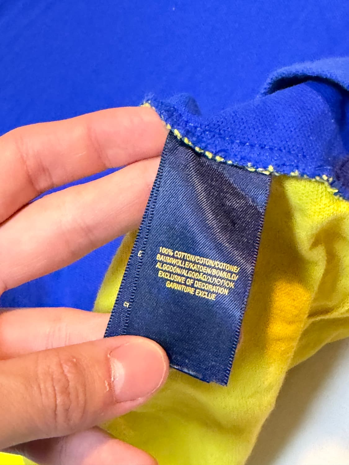 폴로 랄프로렌 빅포니 치프키프 마린 카라티 블루 옐로우 상품이미지4